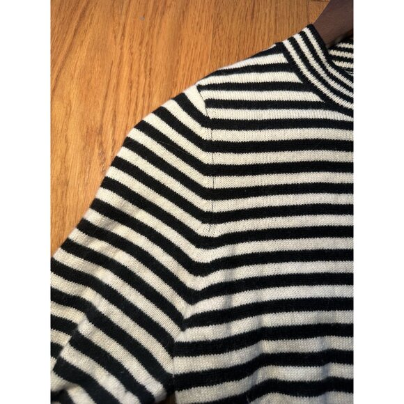 Black & White Striped Wool Cashmere Long-Sleeve Bodycon Dress Size Small – Fitte - Picture 5 of 9